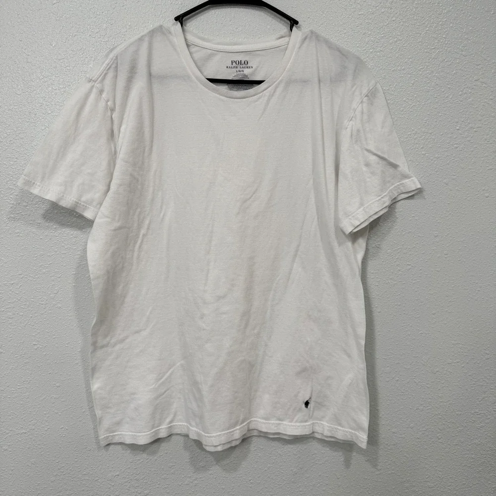 Polo Ralph Lauren Classic Fit White Crew Neck T Shirt‎ Men's L G G